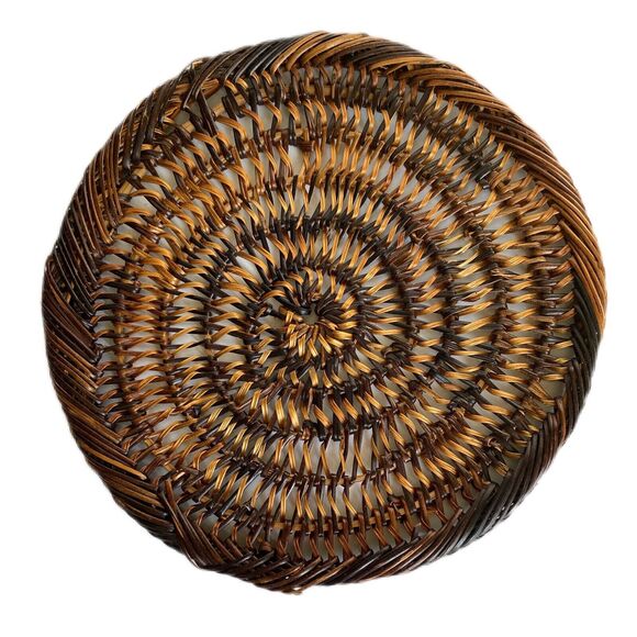 Vintage Woven Wicker Rattan Hot Pads Trivets Pot Holders Decor MCM Round Square - Picture 9 of 10